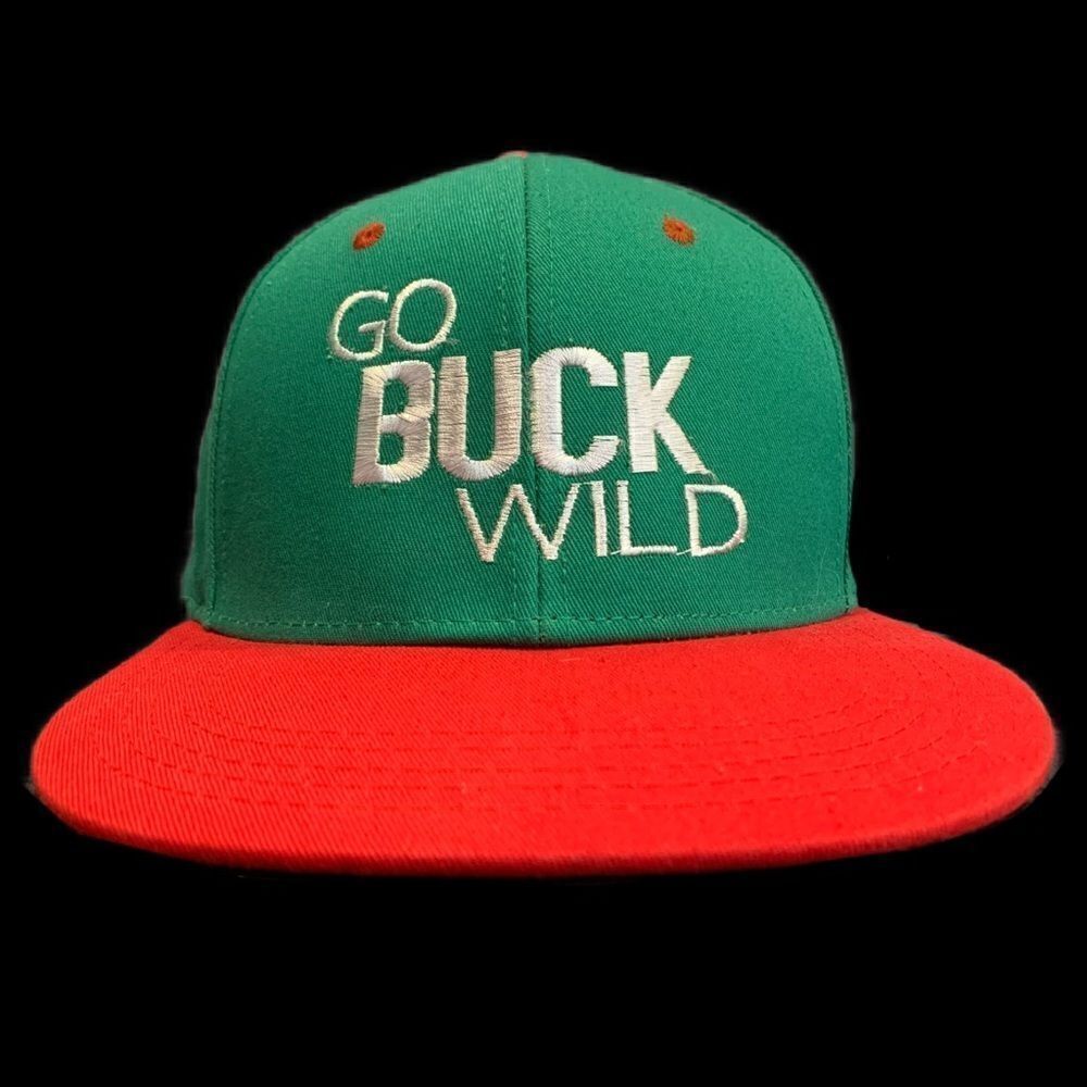 Green & Red “Go Buck Wild” SnapBack Hat